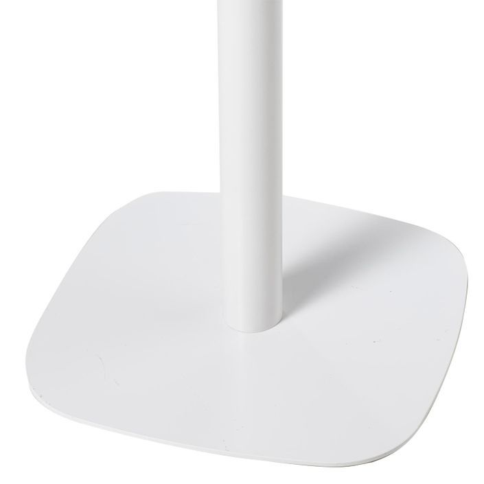 Table haute de bar carré bois blanc et pieds acier blanc Kobila 60 cm - Photo n°3