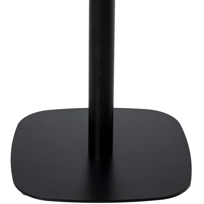 Table haute de bar carré bois noir et pieds acier noir Kobila 60 cm - Photo n°3