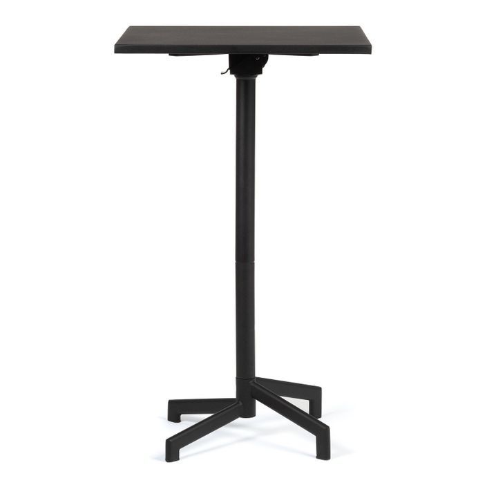 Table haute de bar carrée réglable acier noir mate Snook 60 cm - Photo n°3