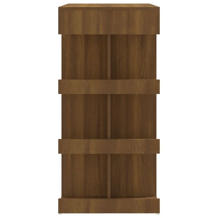 Table haute de bar étagère de rangement Chêne marron 100x50x101,5 cm - Photo n°6