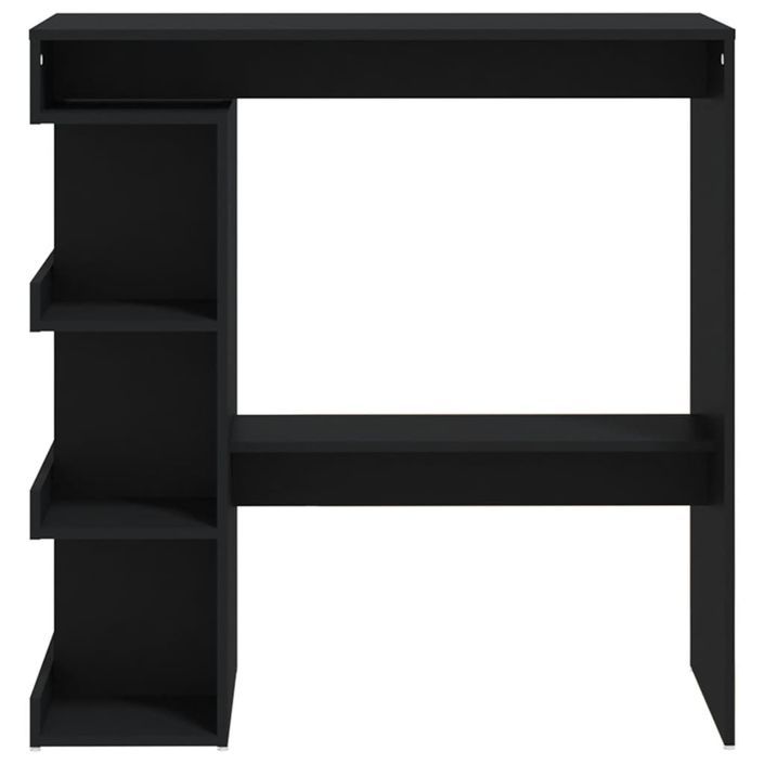 Table haute de bar étagère de rangement Noir 100x50x101,5 cm - Photo n°5