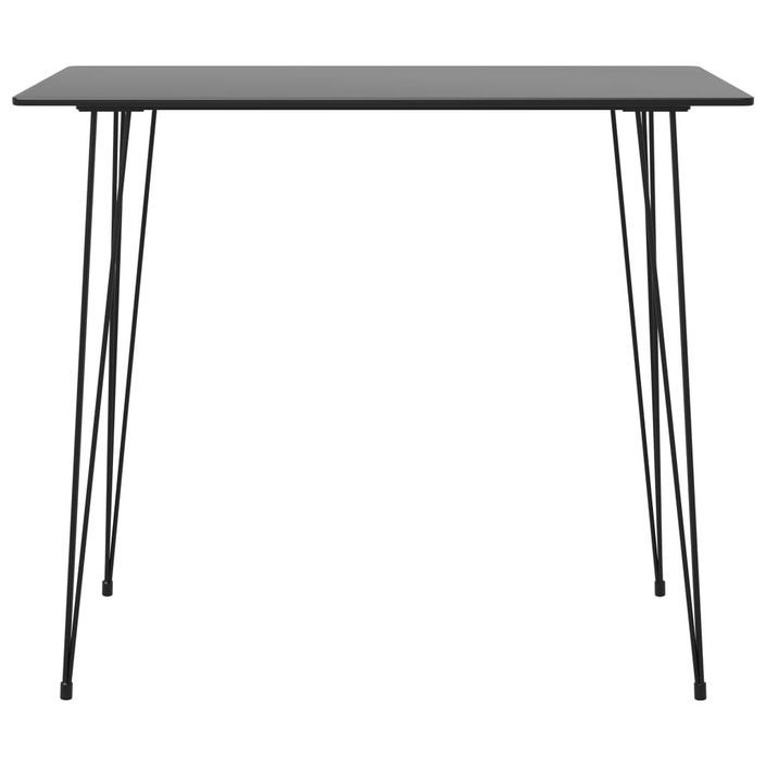 Table haute de bar Noir 120x60x105 cm - Photo n°2