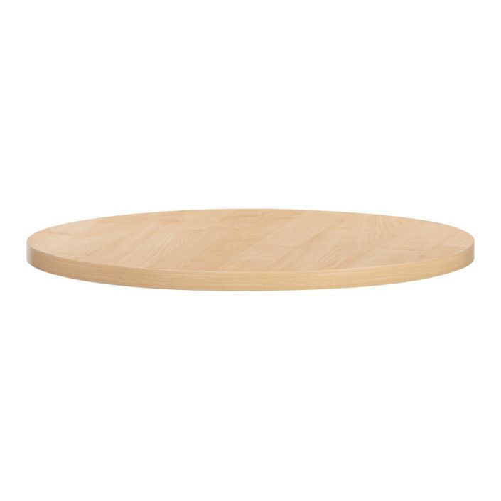 Table haute de bar ronde bois clair et pieds carré acier noir Mooby 70 cm - Photo n°2