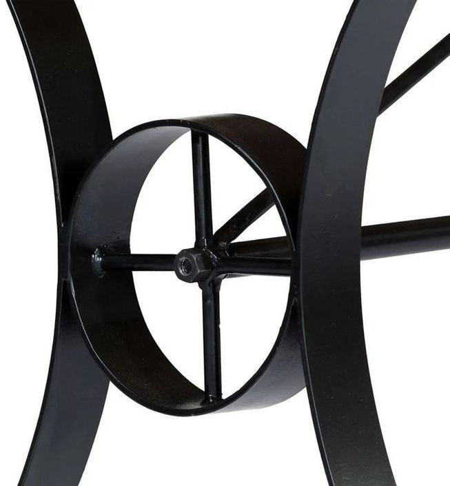 Table manguier massif clair et pieds métal noir Ylence 180 cm - Photo n°7