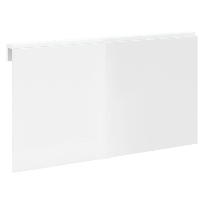 Table murale pliable Blanc brillant 100x60x56cm Bois ingénierie - Photo n°5