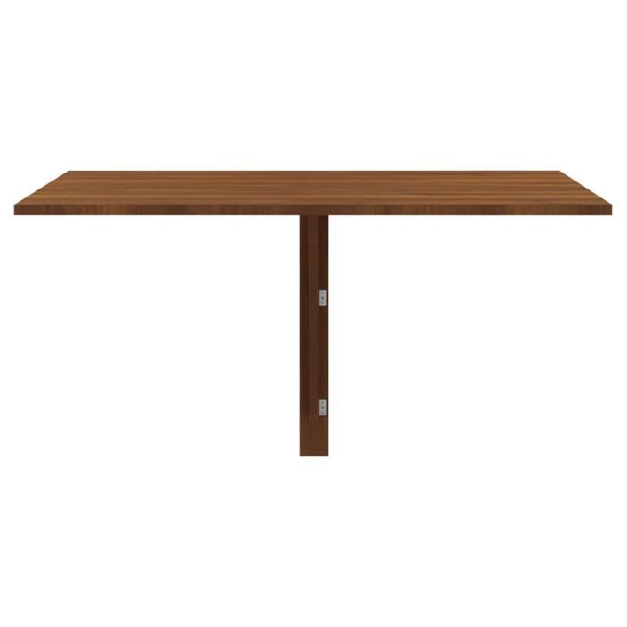 Table murale pliable Chêne marron 100x60x56cm Bois d'ingénierie - Photo n°3