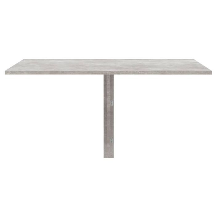 Table murale pliable Gris béton 100x60x56 cm Bois d'ingénierie - Photo n°3