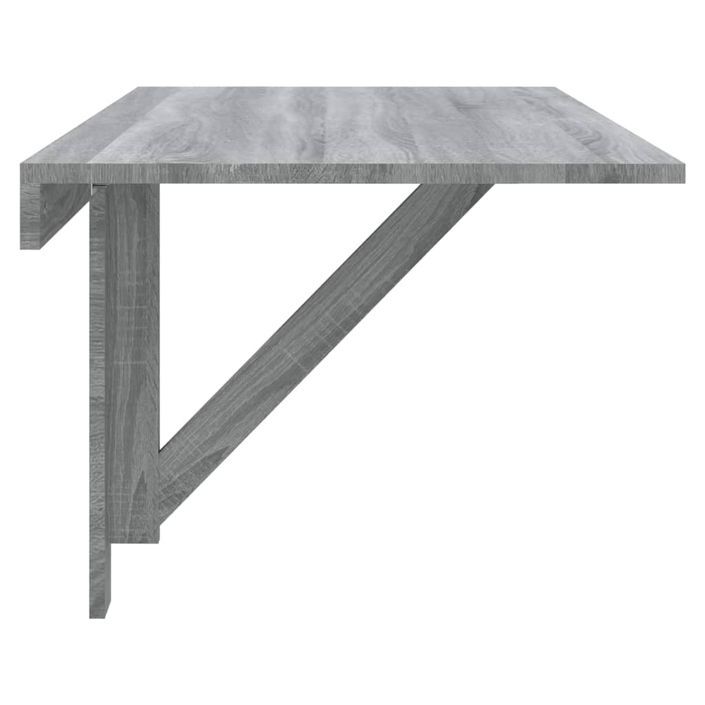 Table murale pliable Sonoma gris 100x60x56 cm Bois d'ingénierie - Photo n°4