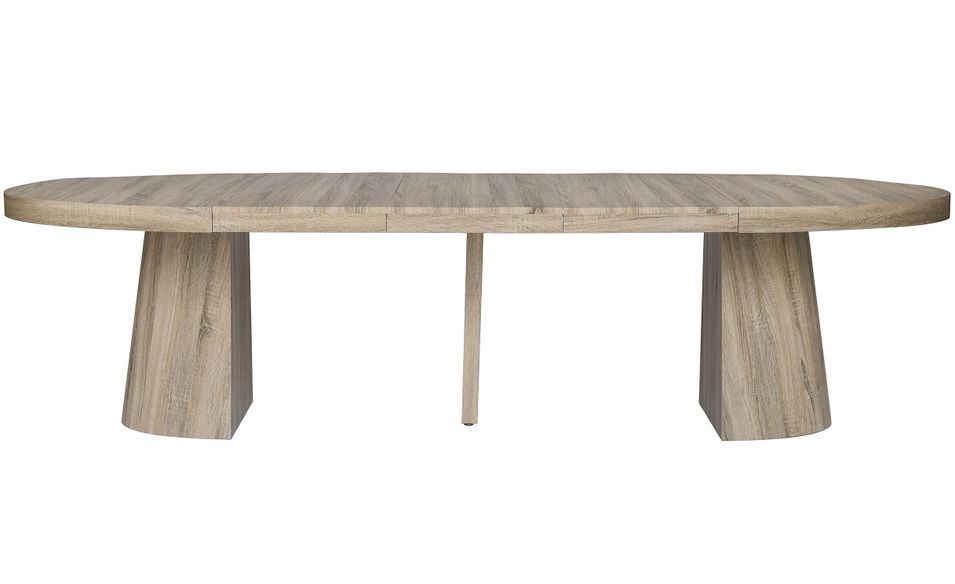Table ovale extensible bois chêne clair Aleez - Photo n°2