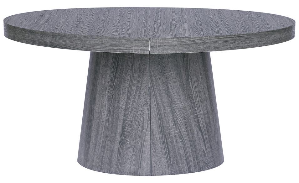 Table ovale extensible bois chêne gris Aleez - Photo n°1