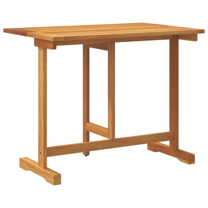 Table pliable de balcon 90x60x72 cm bois d'acacia solide - Photo n°6