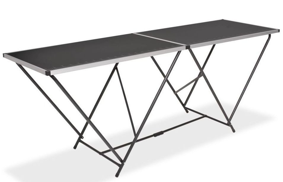 Table pliable de collage MDF et aluminium 200 x 60 x 78 cm - Photo n°1