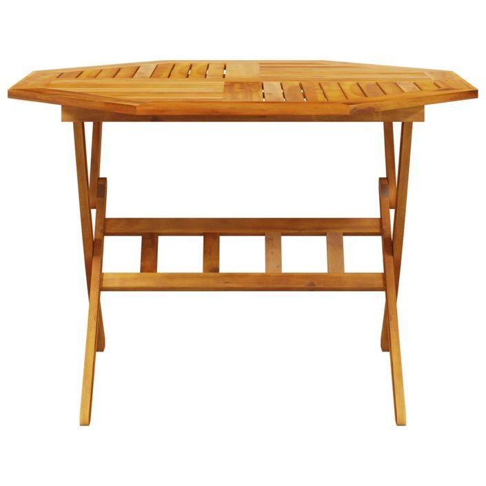 Table pliable de jardin Ø110x75 cm bois d'acacia solide - Photo n°4