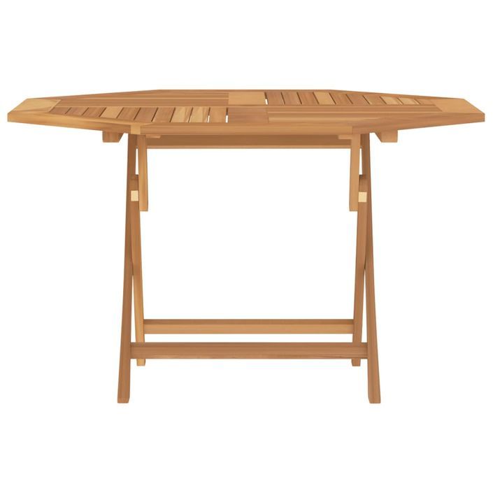 Table pliable de jardin 120x120x75 cm bois massif de teck - Photo n°4