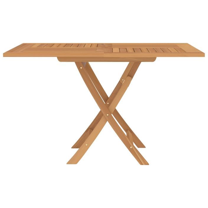 Table pliable de jardin 120x120x75 cm bois massif de teck - Photo n°4