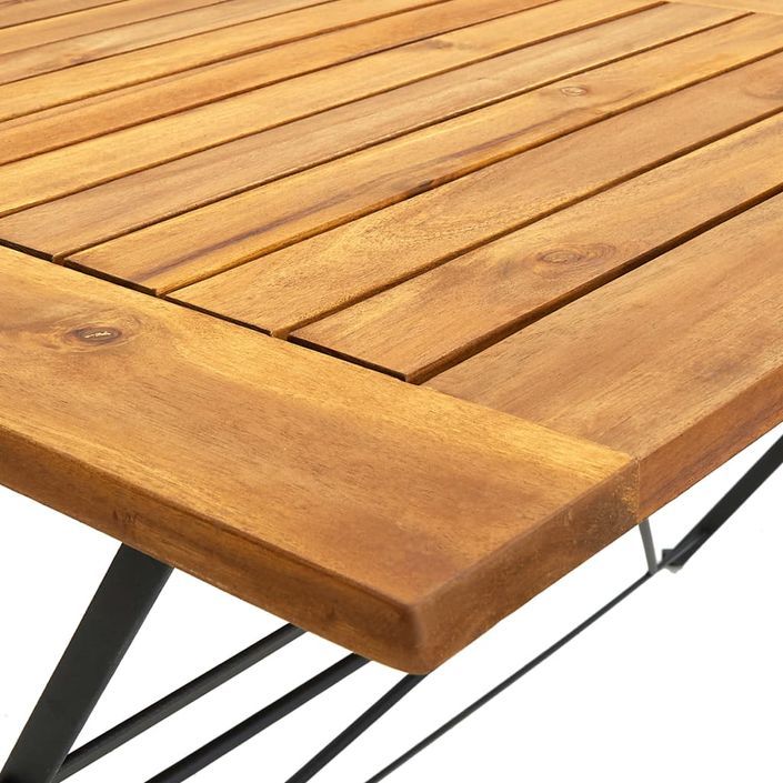 Table pliable de jardin 120x70x74 cm Bois d'acacia massif - Photo n°5