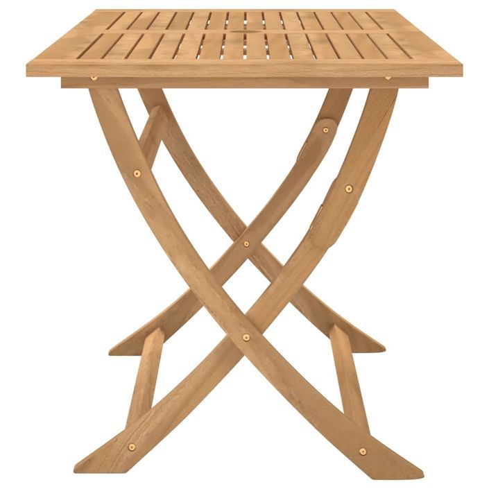 Table pliable de jardin 120x70x75 cm bois d'acacia solide - Photo n°5