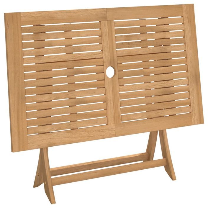 Table pliable de jardin 120x70x75 cm bois d'acacia solide - Photo n°7