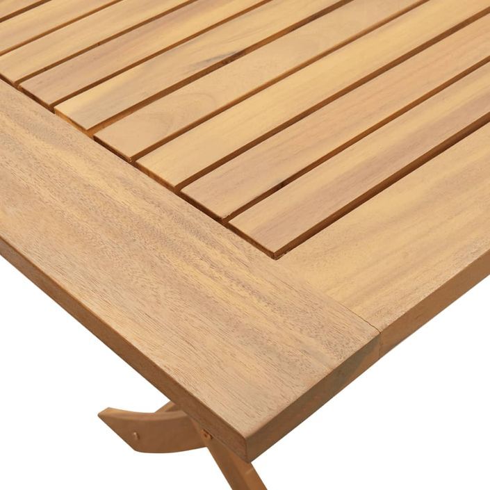 Table pliable de jardin 120x70x75 cm bois d'acacia solide - Photo n°8