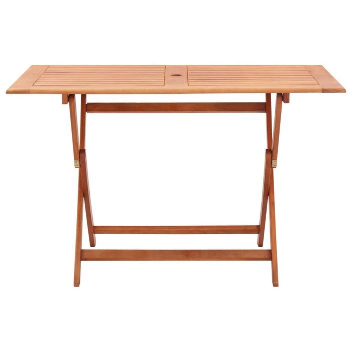 Table pliable de jardin 120x70x75 cm Bois d'eucalyptus solide - Photo n°2