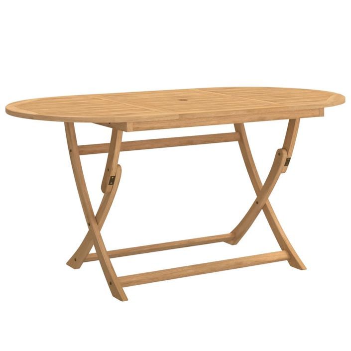 Table pliable de jardin 160x85x75 cm bois d'acacia solide - Photo n°1