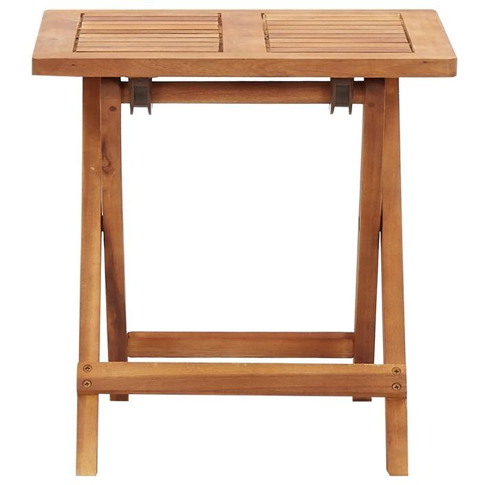 Table pliable de jardin 40x40x40 cm Bois d'acacia massif - Photo n°2