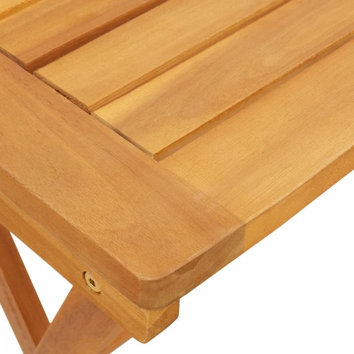 Table pliable de jardin 50x36x60 cm bois d'acacia solide - Photo n°9