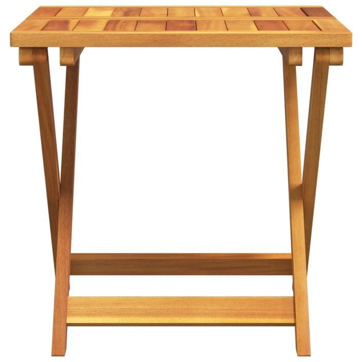 Table pliable de jardin 50x50x50 cm bois d'acacia solide - Photo n°4