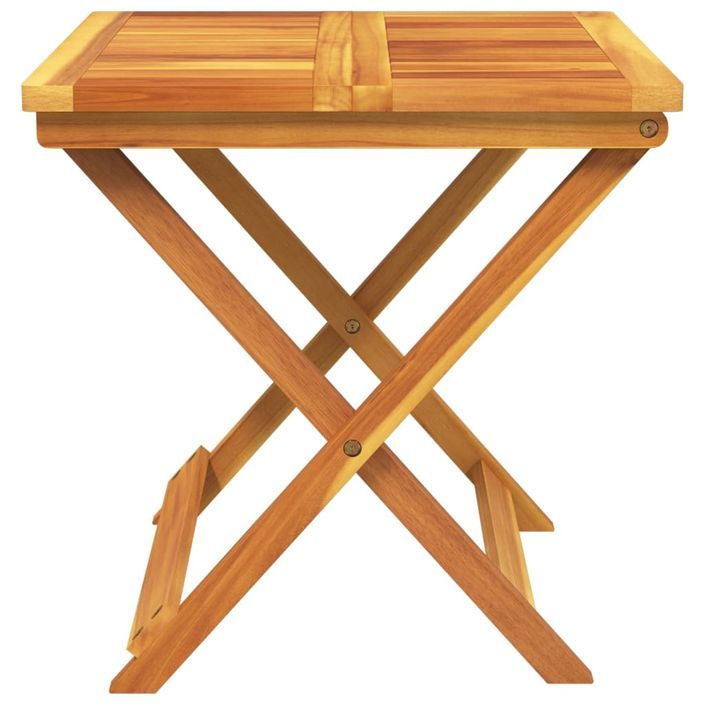 Table pliable de jardin 50x50x50 cm bois d'acacia solide - Photo n°5