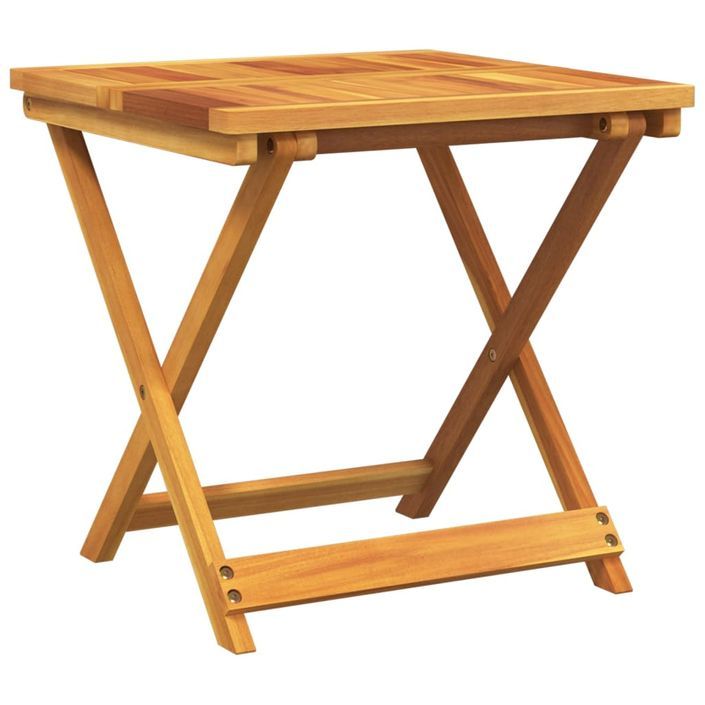 Table pliable de jardin 50x50x50 cm bois d'acacia solide - Photo n°6