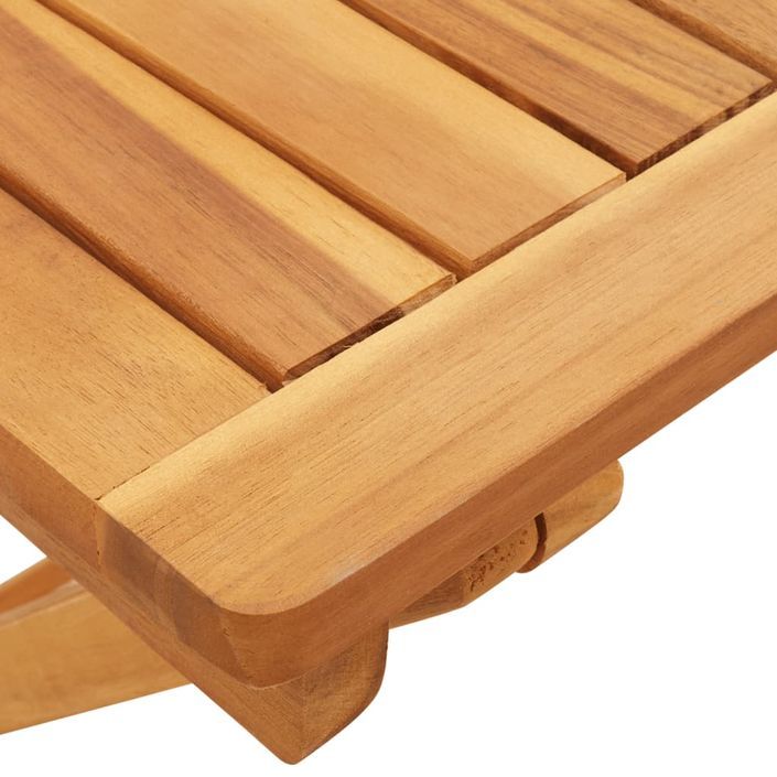 Table pliable de jardin 50x50x50 cm bois d'acacia solide - Photo n°9