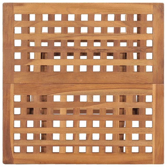 Table pliable de jardin 50x50x50 cm Bois de teck solide - Photo n°5