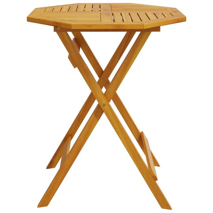 Table pliable de jardin Ø70x75 cm bois d'acacia massif - Photo n°5