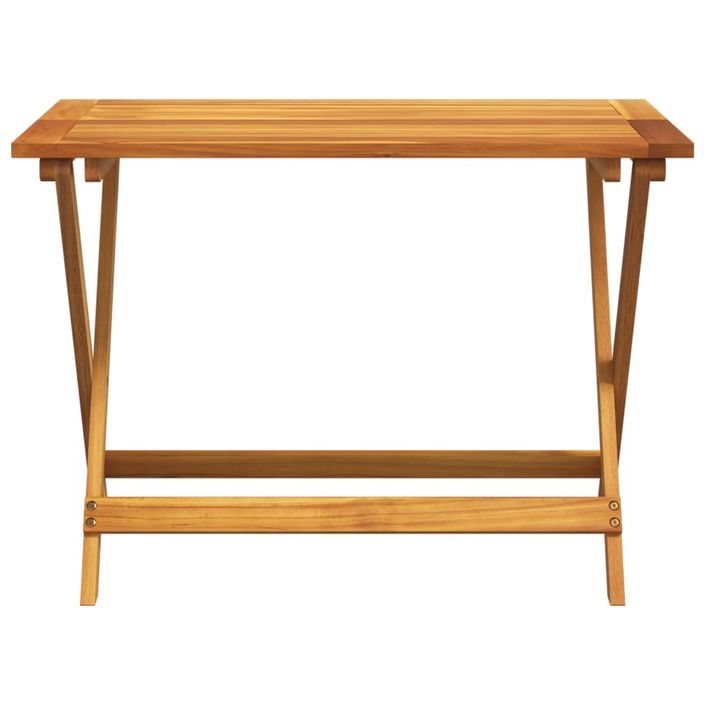 Table pliable de jardin 90x52,5x65 cm bois d'acacia solide - Photo n°4