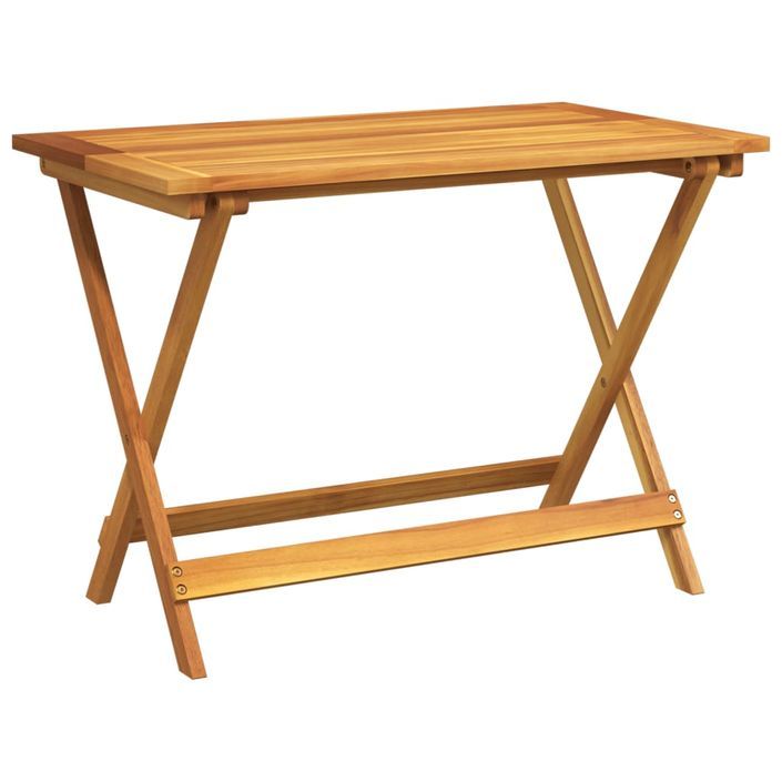 Table pliable de jardin 90x52,5x65 cm bois d'acacia solide - Photo n°6