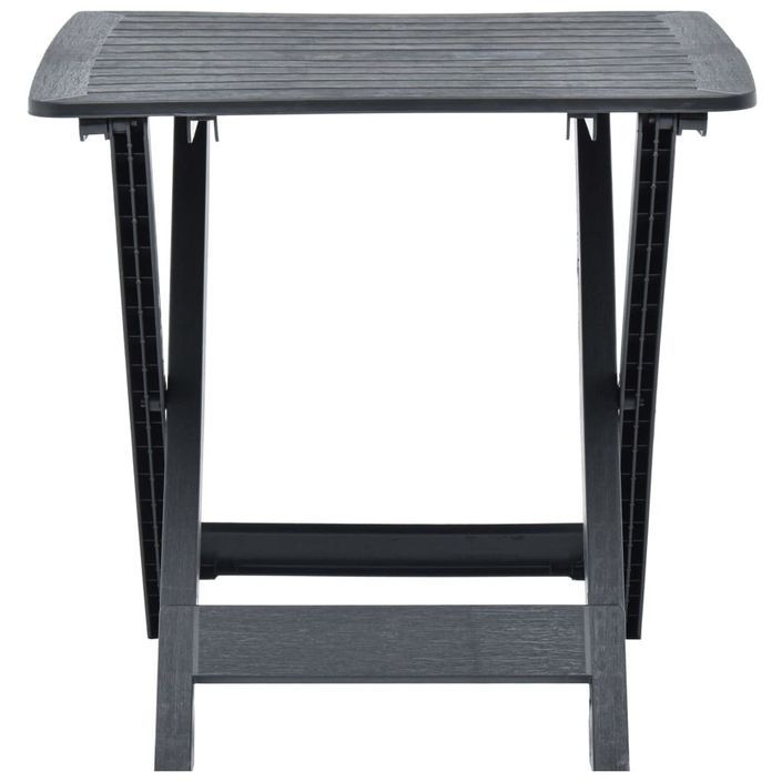 Table pliable de jardin Anthracite 79x72x70 cm Plastique - Photo n°3