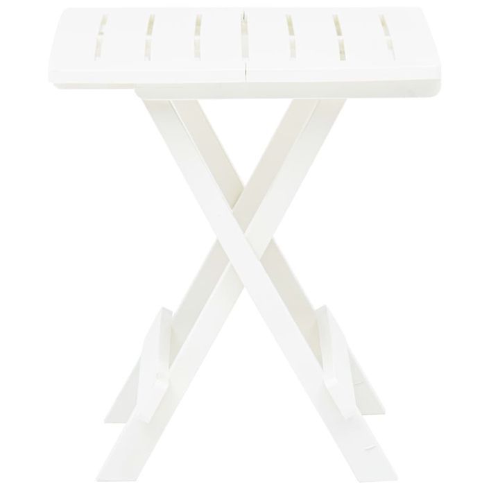 Table pliable de jardin Blanc 45x43x50 cm Plastique - Photo n°3