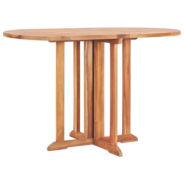 Table pliable de jardin papillon 120x70x75 cm Bois teck solide - Photo n°1