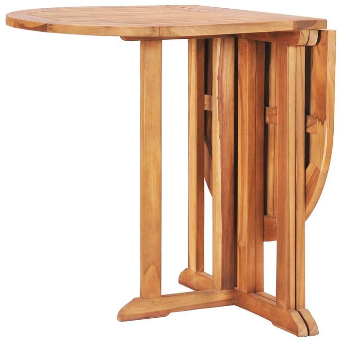 Table pliable de jardin papillon 120x70x75 cm Bois teck solide - Photo n°4