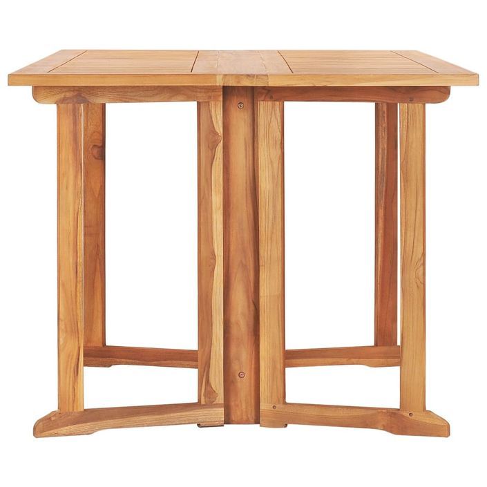 Table pliable de jardin papillon 150x90x75 cm Bois teck solide - Photo n°3