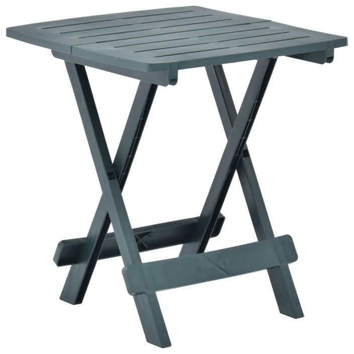 Table pliable de jardin Vert 45x43x50 cm Plastique - Photo n°1