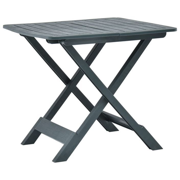 Table pliable de jardin Vert 79x72x70 cm Plastique - Photo n°1