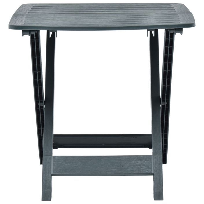 Table pliable de jardin Vert 79x72x70 cm Plastique - Photo n°4