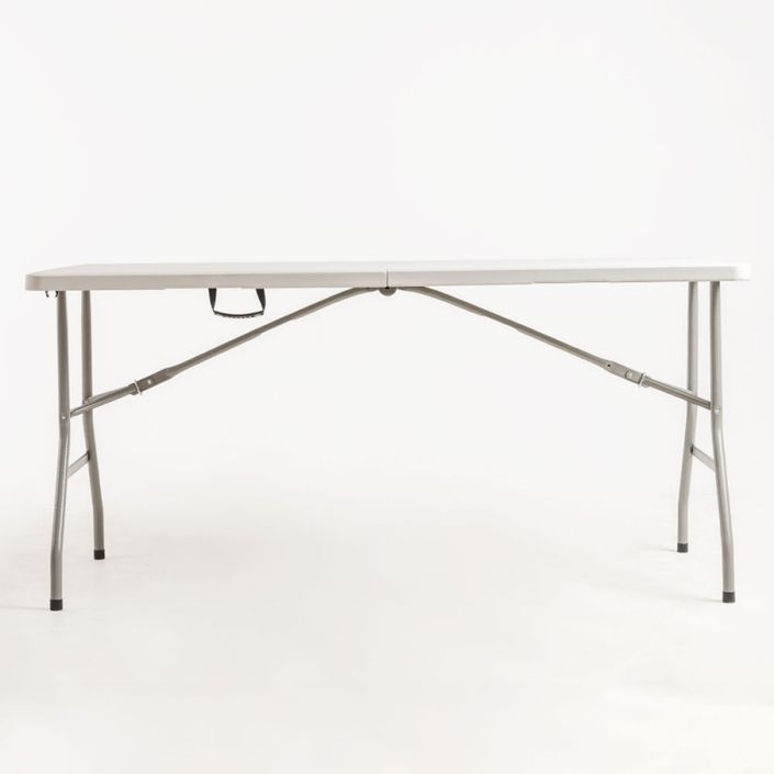 Table pliante rectangulaire blanche Utika 122x60 cm - Photo n°2