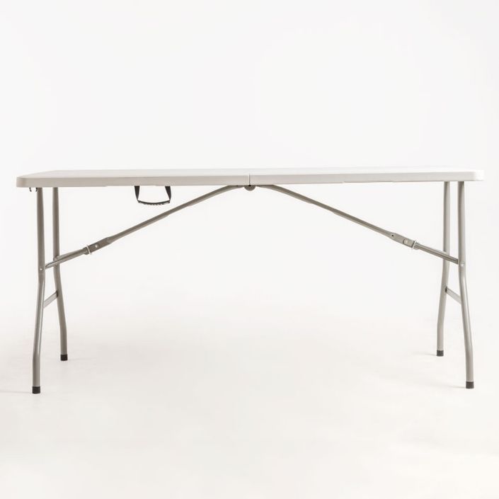 Table pliante rectangulaire blanche Utika 153x70 cm - Photo n°2