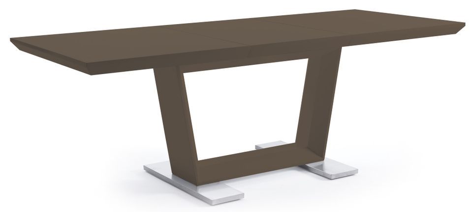 Table rectangulaire à rallonge design Marron Modena - Photo n°1