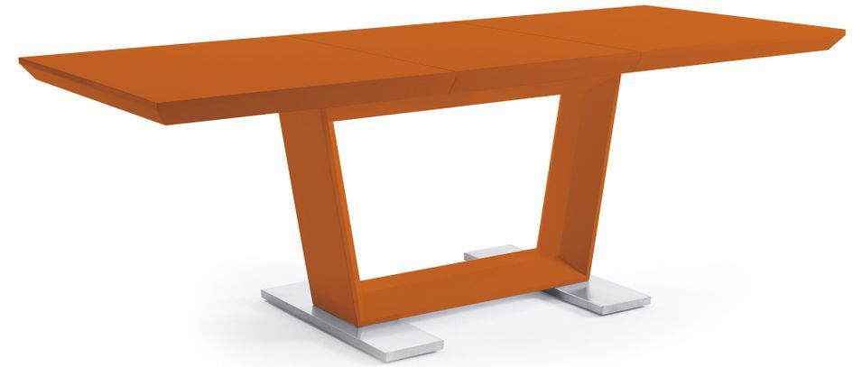 Table rectangulaire à rallonge design Orange Modena - Photo n°1