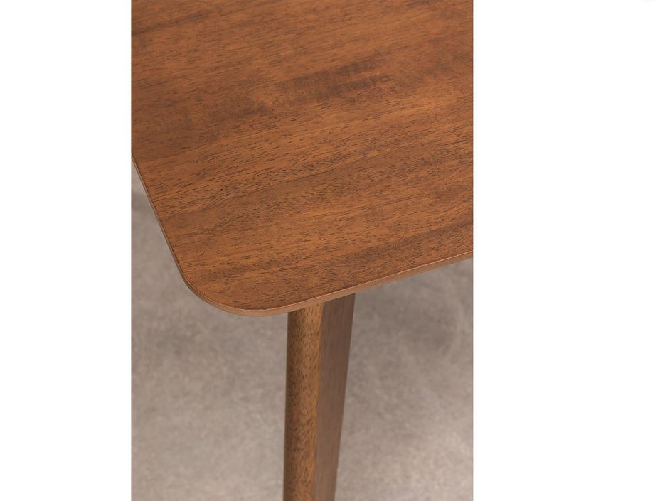 Table rectangulaire bois d'hévéa marron Kise 150 cm - Photo n°5