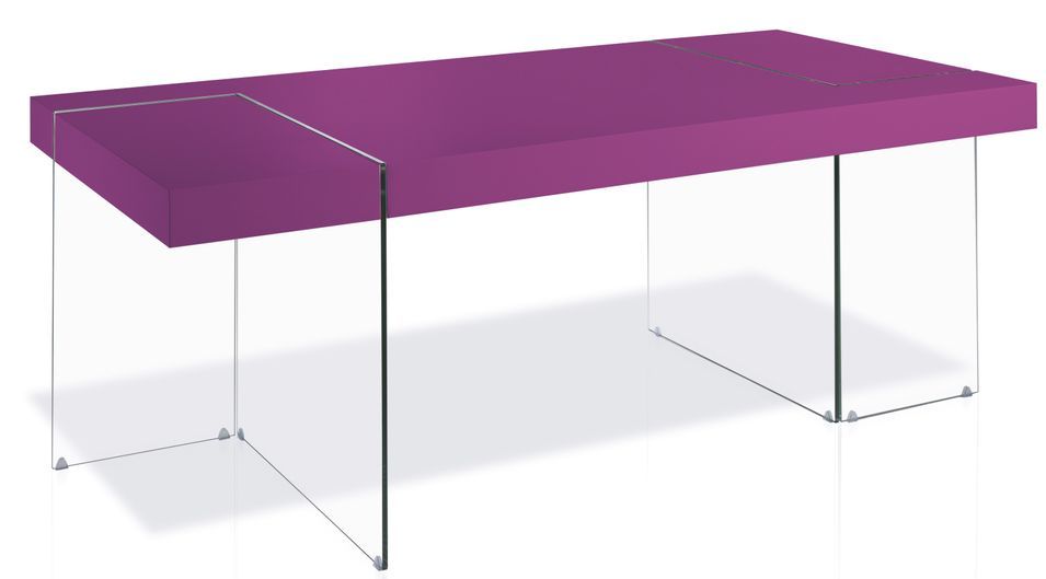 Table rectangulaire design Fuchsia Cubique - Photo n°1
