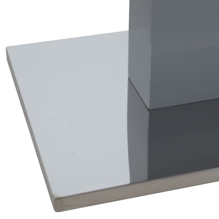 Table rectangulaire design gris brillant Winter 180 - Photo n°2